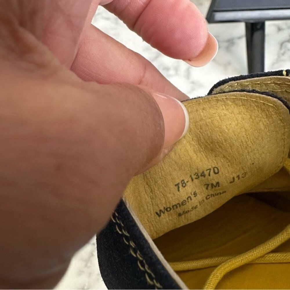 Johnston & Murphy Ladies Derby Oxford Shoes Blue Yellow Lime Green Suede Size 7 - Picture 11 of 12